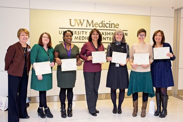 UWSOP Associate Dean Peggy Odegard (pic far right) with the Golden Eddy award-winning team of Diabetes Educators