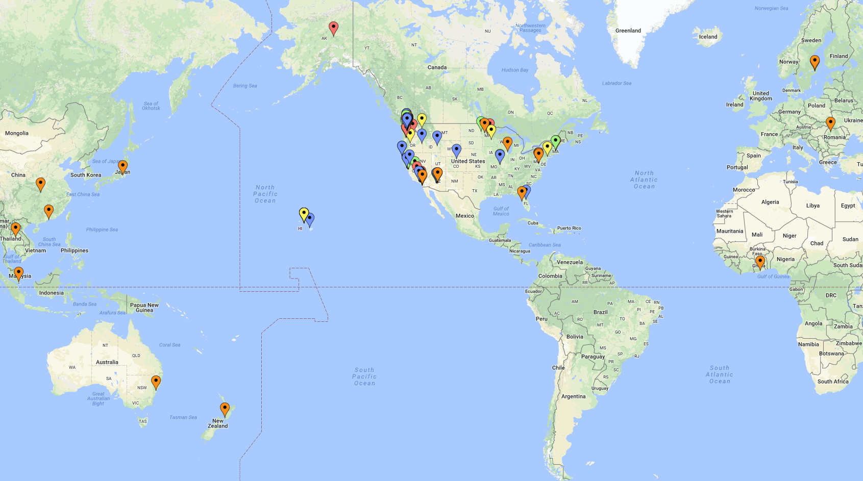 Map of APPE Placements