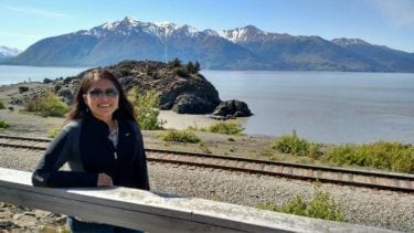 Pharmaceutics’ post doctoral researcher Katrina Claw, PhD, leads the way with a collaborative approach to pharmacogenetics and scientific discovery, working closely with Alaska Native people (shown pictured in the Turnagain Arm near Anchorage, Alaska).