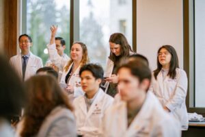 Undergrad program students at lecture