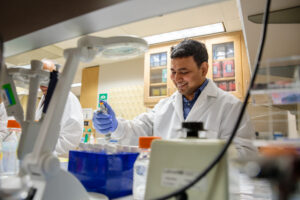Grad Student in Lab