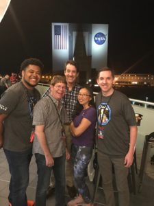 Very early Friday morning May 3, 2019, the team gathered to watch the launch...which was scrubbed 15 minutes before go time. It was rescheduled for very early in the morning Saturday, May the 4th.