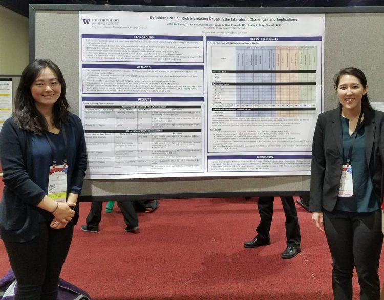 Plein Certificate students Julia Yunkyung and Jina Yun, pictured with Julia's ASCP poster
