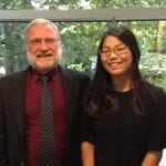 UWSOP Medicinal Chemistry department chair Kent Kunze with ARCS Fellow Amy Li