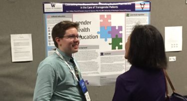 Sam Miller and his poster presentation at the 2019 AACP Conference