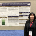 Pharmaceutics graduate student Sara Shum with her award-winning ASPET poster