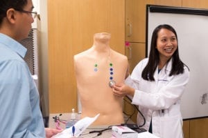 PharmD students receive training to distinguish breathing problems from Clinical Instructor Jennie Do
