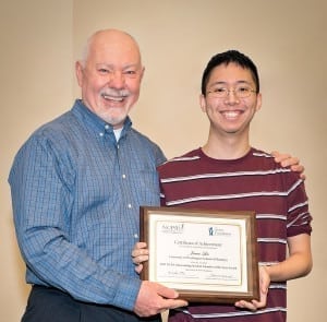 Image of I2P2 Endowed Clinical Professor Don Downing with NCPA Student of the Year James Lin